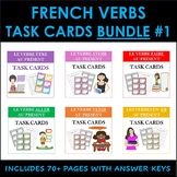 French Verbs Task Cards BUNDLE # 1: 6 Verbes au Présent - 