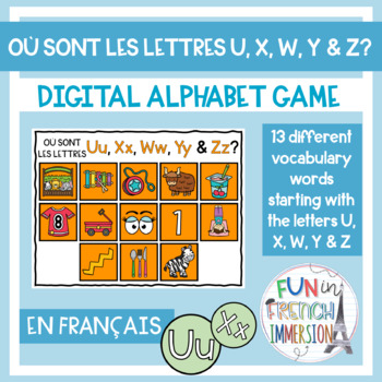 French Virtual Alphabet Games Ou Sont Les Lettres U W X Y Z