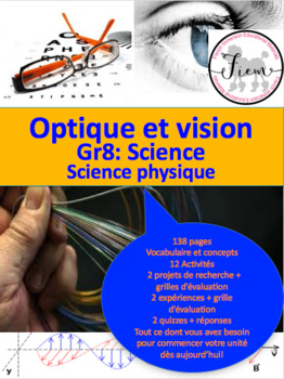 French Vision Et Optique Gr 8 Science 138 Slides Tpt