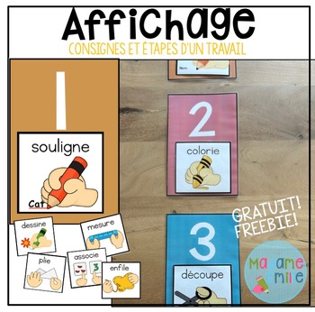 Preview of French Visual direction cards/ Affiches des consignes