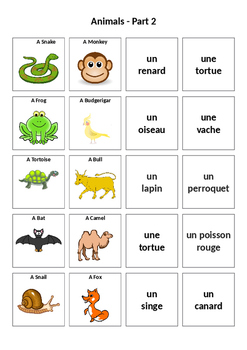 French Vocabulary: Animals by I Need To Teach That | TpT