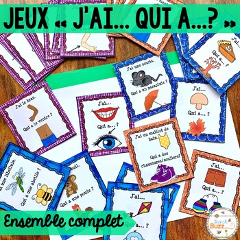 Preview of French Vocabulary Games - Jeux j'ai... qui a...? - Growing Bundle - Ensemble