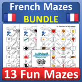 French Vocabulary Puzzle Activities Fun Basics Review Maze