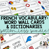 French Vocabulary Word Wall Cards Endless Bundle | French 