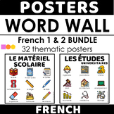 FRENCH Vocabulary Word Wall for Novice & Intermediate-low 