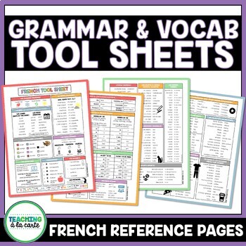 Preview of French Vocabulary and Grammar Reference Pages