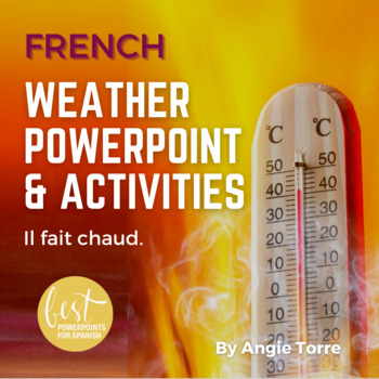 Preview of French Weather PowerPoint | Interactive Notebook and Google Drive Activities