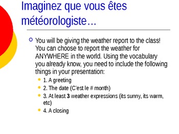 Preview of French Weather Presentation Project
