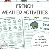 French Weather Vocabulary Activities