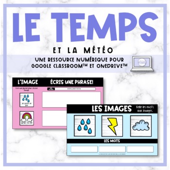 Preview of FRENCH Weather - le temps et la météo - Distance Learning