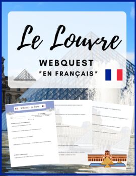 Preview of French Webquest: "Le Louvre" - en français - (Paris Landmarks)