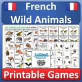 French Wild Animals Les Animaux Sauvages Fun Printable Rev