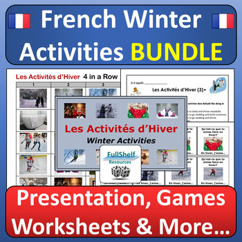 Preview of French Winter Activities Les sports et les activités d’hiver BUNDLE