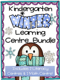 French Winter Activity Bundle - 2 Literacy & 2 Math Centres!