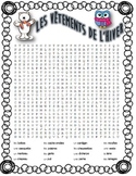 French Winter Clothing Word Search