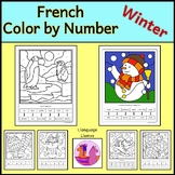 French Winter Color by Number to 20 - l'hiver Coloriages Magiques