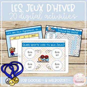Preview of French Winter Games Digital Activities/Les Jeux d'hiver Beijing 2022 | L'hiver