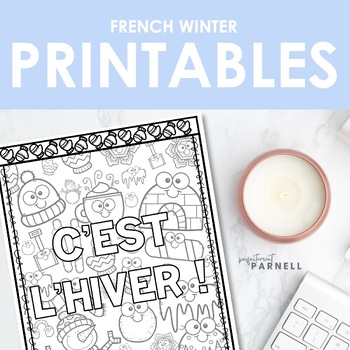 Preview of French Winter Printables & Activity Booklet | L'hiver