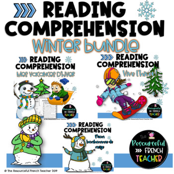 Preview of French Winter Reading Comprehension Bundle