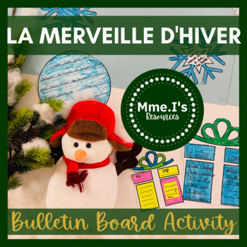 Preview of French Winter Themed Bulletin Board & Digital Activity | La merveille d’hiver
