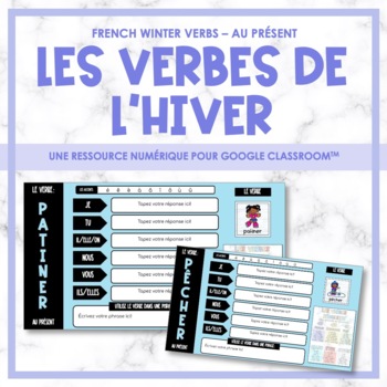 Preview of French Winter Verbs - les verbes de l'hiver au présent - Distance Learning