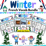 French Winter Vocab Coloring Pages & Flashcards for PreK &