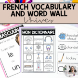 French Winter Vocabulary | French Word Wall Cards | Le voc