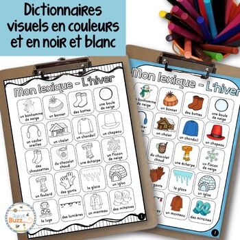 Vocabulaire d'hiver  Vocabulary cards, Word wall, Classroom