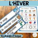 French Winter Vocabulary Word Wall - Hiver - Vocabulaire e