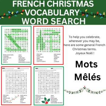 Vocabulaire de Noël [mots cachés] (Annexe : Le loup qui n'aimait pas Noël)  [Activité][Loup][Noel][GS][CP][CE1] - Le Bazar du Lion