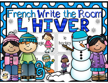 Preview of French Winter Write the Room-l'hiver