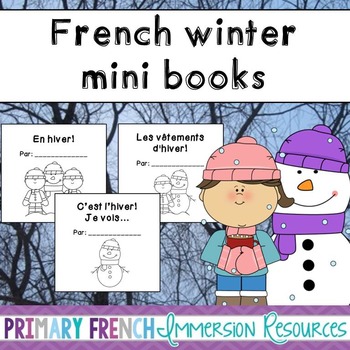 Preview of French - Winter themed mini books