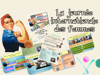 Preview of French Women History Month : activities printables powerpoint full lesson