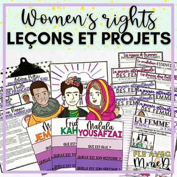 Preview of French Women's History Month Unit & Flipbooks