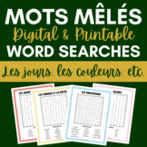 French Word Search Game | Digital & Printable | Les jours,