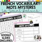 French Word Work: La Saint Patrick | Mots Mystères | NO PREP