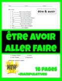 French Worksheet - French Verbs Être, Avoir, Faire, And Al