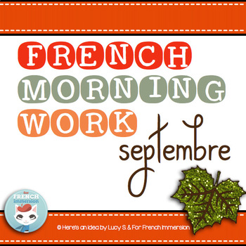 Preview of French Morning Work SEPTEMBRE | Petit travail du matin | French bell work