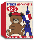 French Worksheets for Kindergarten (125 Worksheets) No Prep