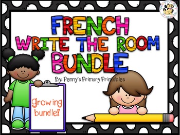 Preview of French Write the Room Bundle