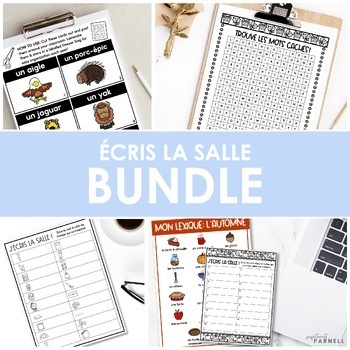 Preview of French Write the Room | Écris la salle - Growing Bundle