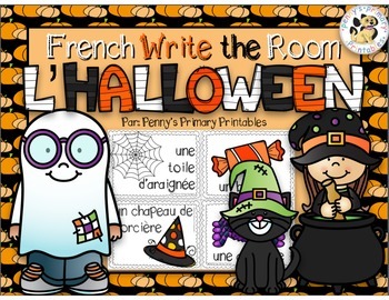 Preview of French Halloween Write the Room: L'Halloween