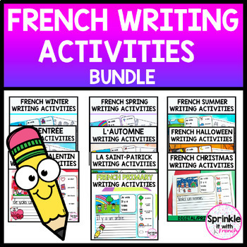 Preview of French Writing Activities Bundle | Les activités d'écriture