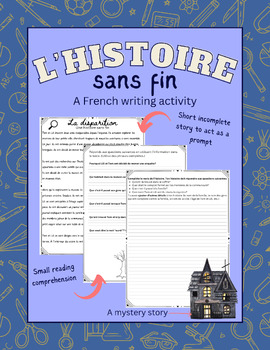 Preview of French Writing Activity - "La disparition" (une histoire sans fin )