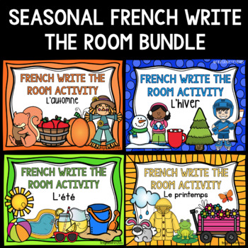 Preview of French Writing Centre for Every Season | BUNDLE | Les Saisons | Écris La Salle