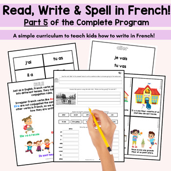 Preview of French Writing Reading and Spelling Program 5 for FSL Beginner Writers