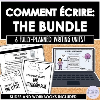 Preview of French Writing Units BUNDLE -   Junior French Immersion