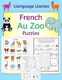 French Zoo Animals - Au Zoo - Puzzles pack - les animaux