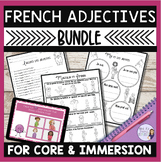 French adjectives bundle: worksheets, games, speaking acti