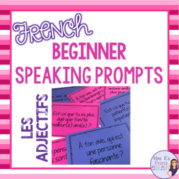 Preview of French speaking activity for beginners: French adjectives COMMUNICATION ORALE